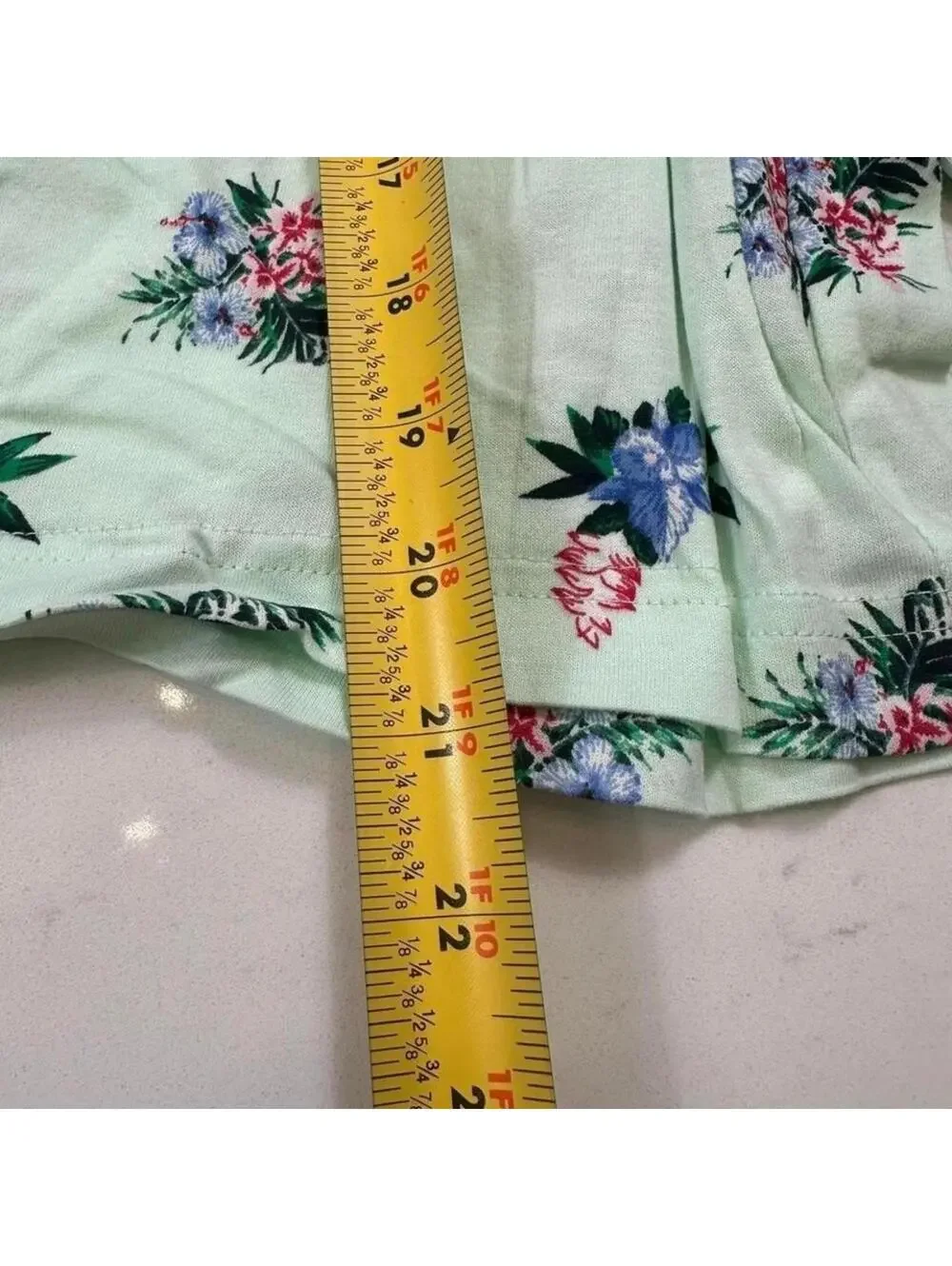 Club Room Men’s Floral Pajama Lounge Set Mint Green Shirt Shorts NWT Large